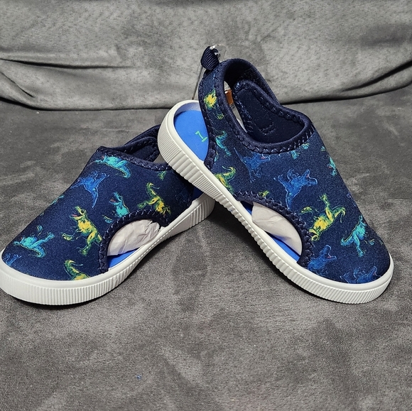 Carter's toddler size 7 Blue Dinosaur Slip-On Shoes - Picture 1 of 7